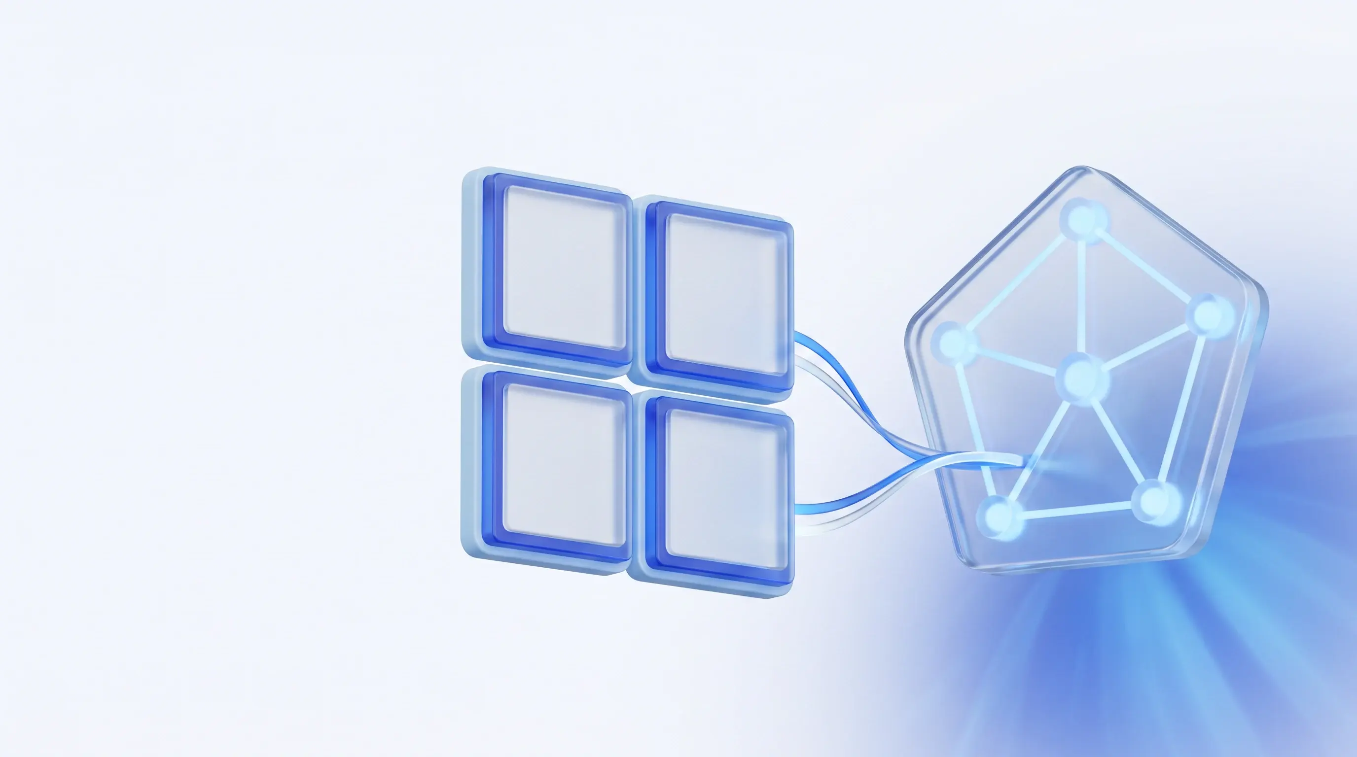 Two-by-two glass quadrant connected to a luminous pentagonal radar, SIM3 versus SOC-CMM
